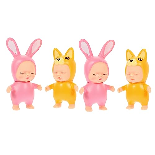 Supvox 4 Stück Schlafender -kuchen-korb Für Dessert Topper Backen Dekorationen Kleine Figuren Schlafende Babyfiguren Kuchen -topper Party Kuchendeckel Puppenfiguren Geburtstag Pvc von Supvox