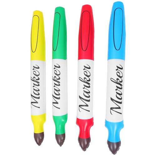 Supvox 4 Stück Teiliges Aufblasbares PVC Marker Set Bunte Wasserfarben-marker Langlebig und Sicher Vielseitig für Schulanfang Partydeko Foto-requisiten Klassenzimmer und Zuhause von Supvox
