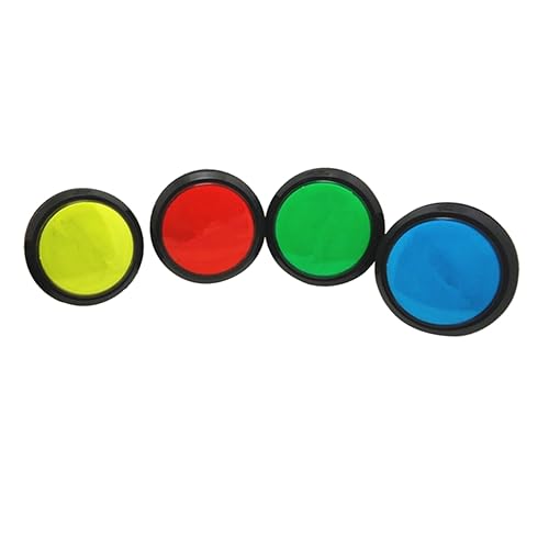 Supvox 4 Stücke Spielmaschine Taster Rot Gelb Blau Grün Flache Druckknöpfe für Dj und Tanzmaschinen für und Antwortspiele von Supvox