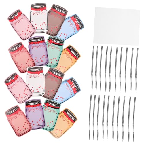 Supvox 48 Sätze Grußkartengeschenke personalised valentines day candy Geschenkkarte Valentinskarten im Glas DIY-Karten zum Valentinstag beschichtetes Papier von Supvox