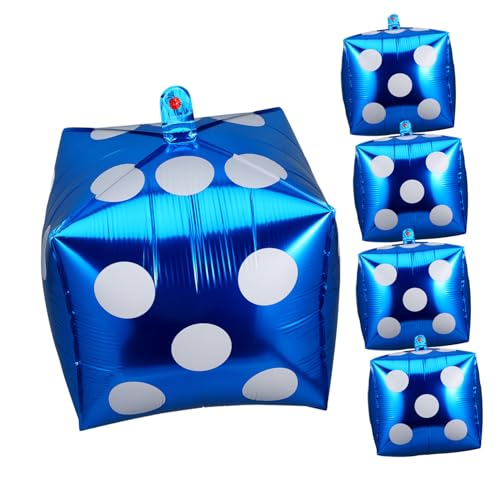 Supvox 5 Stück Ballon Ballons aus quadratischen Würfeln Dekoration Für Ballons für Würfelpartys Themenparty große Luftballons Partei Aluminiumfolie Blau Supvox 5 Stück Ballon Ballons aus quadratischen Würfeln Dekoration Für Ballons für Würfelpartys Themenparty große Luftballons Partei Aluminiumfolie Blau von Supvox