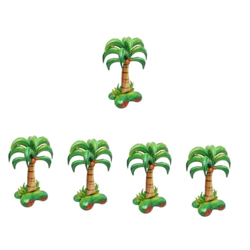 Supvox 5 Stück Hawaii Aluminiumfolie Ballon Große Palmenform Dekoration Sommerparty Folienballon Für Geburtstag Poolparty Deko von Supvox