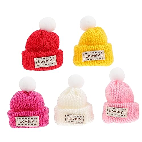 Supvox 5 Stück Kleiner Hut -DIY -Materialzubehör Weihnachts-Mini-Hut Minihüte zum Selbermachen kleine Strickmützen Zubehör für Minihüte Wolle Schneemann Bastelzubehör Mini-Puppenhüte Garn Supvox 5 Stück Kleiner Hut -DIY -Materialzubehör Weihnachts-Mini-Hut Minihüte zum Selbermachen kleine Strickmützen Zubehör für Minihüte Wolle Schneemann Bastelzubehör Mini-Puppenhüte Garn von Supvox