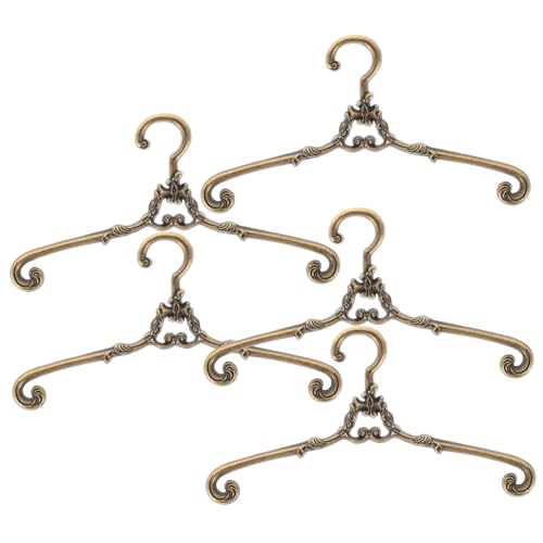 Supvox 5 Stück Mini Kleiderbügel für Puppen Vintage Metall Puppenschrank Zubehör für Puppenhaus Dekoration und Kleidung Praktische Lösung für Ordnung und Stil von Supvox