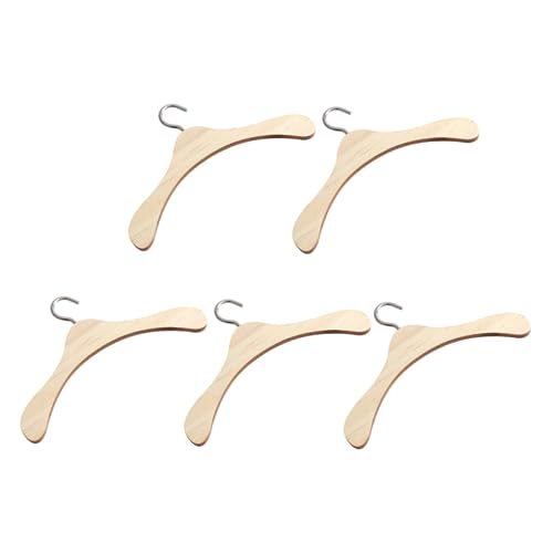 Supvox 5 Stück Puppenbügel Kleiderbügel Holz Puppenständer Kleiderbügel Holz Puppenhalter Holz Miniatur Puppen Kleiderbügel Holzständer Für Puppenmantel Kleiderbügel Holz von Supvox