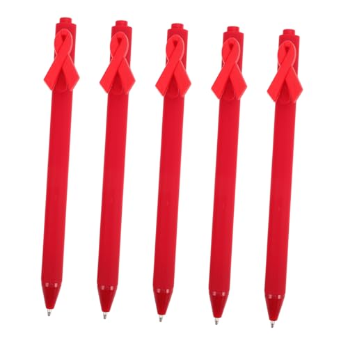 Supvox 5 Stück Ribbon -Kugelschreiber dekorative Kugelschreiber tragbarer Kugelschreiber Schreibstift Bulk Bandstifte Stifte für Studenten Kunststoffbandschreibstift Plastik rot Supvox 5 Stück Ribbon -Kugelschreiber dekorative Kugelschreiber tragbarer Kugelschreiber Schreibstift Bulk Bandstifte Stifte für Studenten Kunststoffbandschreibstift Plastik rot von Supvox