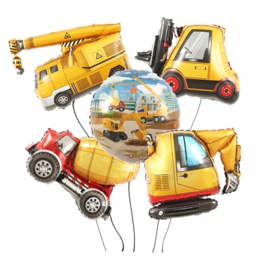 Supvox 5 Stück Teiliges Baufahrzeug Ballons Geburtstagsdeko mit Bagger und Müllwagen Folienballons für Kinderpartys Zubehör für Unvergessliche Feierlichkeiten Supvox 5 Stück Teiliges Baufahrzeug Ballons Geburtstagsdeko mit Bagger und Müllwagen Folienballons für Kinderpartys Zubehör für Unvergessliche Feierlichkeiten von Supvox