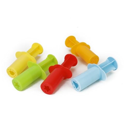 Supvox 5 Stück Teiliges Set Kunststoff Extruder für Bunte Modellierwerkzeuge für Kreatives Basteln und Formgebung für Plastilin und Knetmasse Zufällige Farbe von Supvox