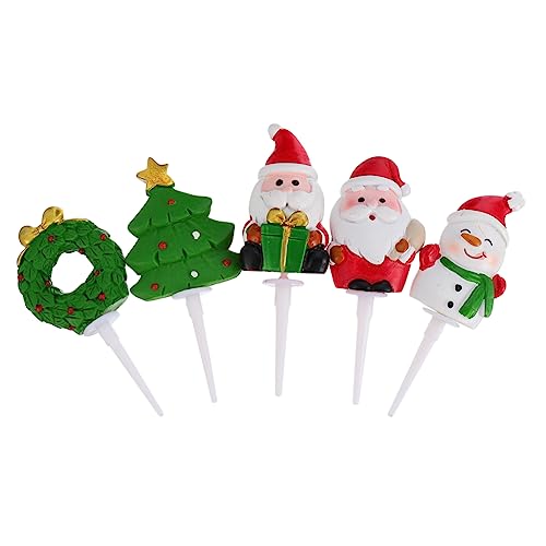 Supvox 5 Stück Teiliges Weihnachts Tortendeko aus Hochwertigem Harz mit Weihnachtsmann Schneemann und Tannenbaum Einzigartige Festival Dekoration für Kuchen und Party Sicher und Supvox 5 Stück Teiliges Weihnachts Tortendeko aus Hochwertigem Harz mit Weihnachtsmann Schneemann und Tannenbaum Einzigartige Festival Dekoration für Kuchen und Party Sicher und von Supvox