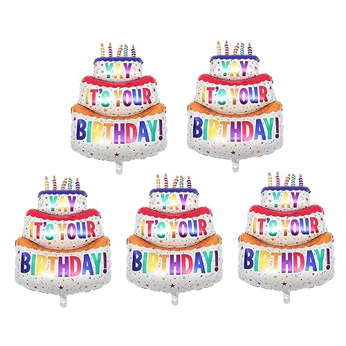 Supvox 5 Stück Tortenfolienballons Geburtstagsluftballons Geburtstagsballon Happy Birthday Luftballons Ballons Pastellfarben Dekorativer Luftballon Aluminiumfolie Supvox 5 Stück Tortenfolienballons Geburtstagsluftballons Geburtstagsballon Happy Birthday Luftballons Ballons Pastellfarben Dekorativer Luftballon Aluminiumfolie von Supvox