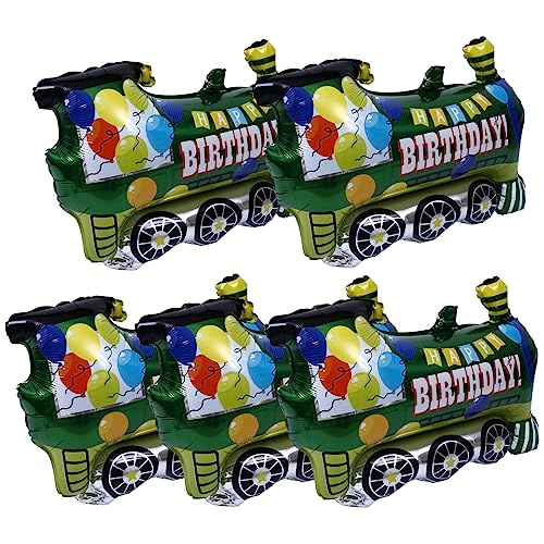 Supvox 5 Stück Zugballon Geburtstagsfeier Party Geburtstag Für Kindergeburtstag Cartoon Ballon Bunt Auto Thematisiert Lkw Luftballons Als Partydeko Aluminiumfolie von Supvox