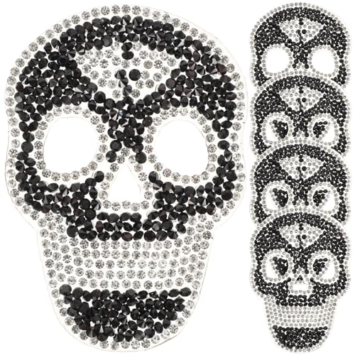 Supvox 5-teilige Totenkopf-aufnäher für Die Rückseite: Multifunktionale Bestickte Aufnäher für Die Reparatur von Halloween-kleidung – Dekoratives Nähzubehör mit Totenkopf-motiv Supvox 5-teilige Totenkopf-aufnäher für Die Rückseite: Multifunktionale Bestickte Aufnäher für Die Reparatur von Halloween-kleidung – Dekoratives Nähzubehör mit Totenkopf-motiv von Supvox