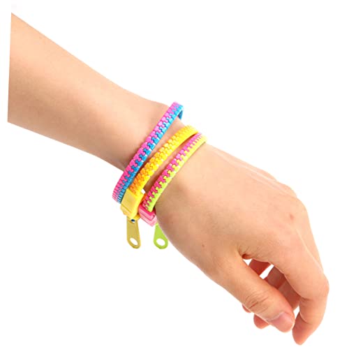 Supvox 50 Stück Bicolor Reißverschlussarmbänder Farbenfrohes Freundschaftsarmband für Fidget Schmuck Partygeschenke für Geburtstagsfeiern Sensory Toys Supvox 50 Stück Bicolor Reißverschlussarmbänder Farbenfrohes Freundschaftsarmband für Fidget Schmuck Partygeschenke für Geburtstagsfeiern Sensory Toys von Supvox