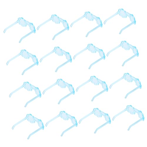 Supvox 50 Stück Mini-Brille Mini-Puppen Für Mädchen Puppe Puppe Mini -puppenbrille Puppenbrillen Puppenzubehör Miniatur-brillensachen Brille Zum Anziehen Der Puppe Plastik Sky-Blue von Supvox