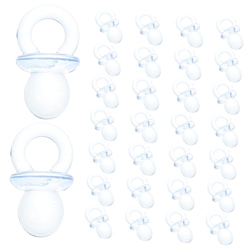 Supvox 50 Stück Mini Kunststoff Beruhigungssauger Shower Deko Junge Party Dekorationen Shower Spiel Mitgebsel Party Tischdeko Jungen Zubehör von Supvox