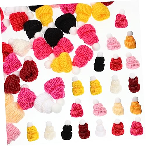 Supvox 50 Stück Mini Strickmützen Kleine Mützen für Puppen und Weihnachtsdekoration zum Basteln DIY Projekte und Kreative Festtagsverschönerung Supvox 50 Stück Mini Strickmützen Kleine Mützen für Puppen und Weihnachtsdekoration zum Basteln DIY Projekte und Kreative Festtagsverschönerung von Supvox