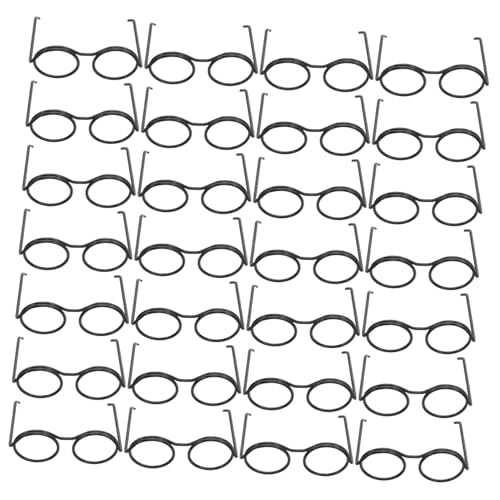 Supvox 50 Stück Miniatur Brillen für Puppenhaus Metallrahmen Mini Brillen für DIY Basteln Fotorequisiten und Puppen Zubehör Detailreiche Vielseitige Mini Eyeglasses für Kreative Projekte von Supvox