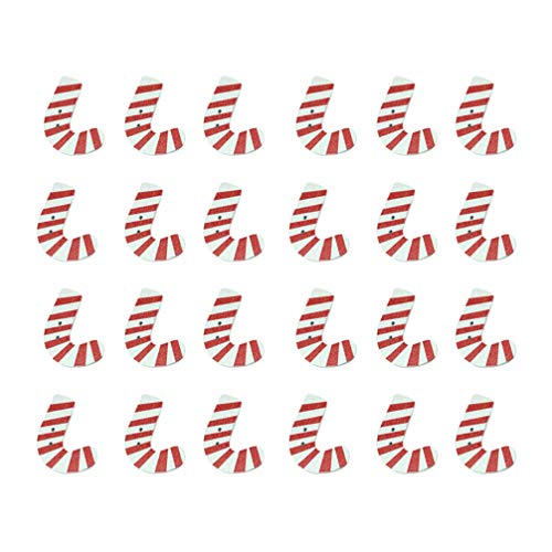 Supvox 50 stücke weihnachten holzknöpfe 2 löcher knopf zum nähen handwerk scrapbooking diy weihnachten zuckerstange design von Supvox