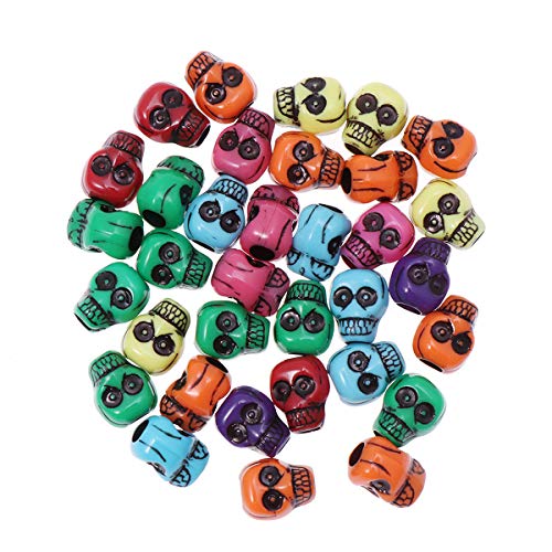 Supvox 500 Stück Totenkopf Perlen - Totenkopf lose Spacer Perle Charme für Kinder, Skelett Kopf Perlen für Halloween basteln, Kinder Schmuck Machen Zubehör Supvox 500 Stück Totenkopf Perlen - Totenkopf lose Spacer Perle Charme für Kinder, Skelett Kopf Perlen für Halloween basteln, Kinder Schmuck Machen Zubehör von Supvox