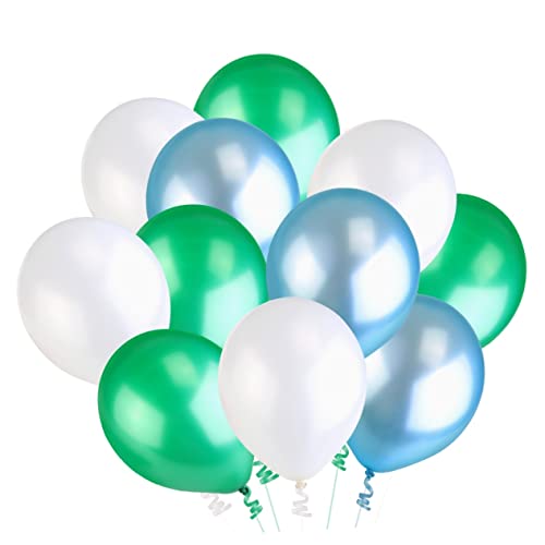 Supvox 50Stücke Perl Latex Luftballons Weiß Grün Geburtstagsfeier Ballons Für Qualitätsballons Für Festliche Dekorationen von Supvox