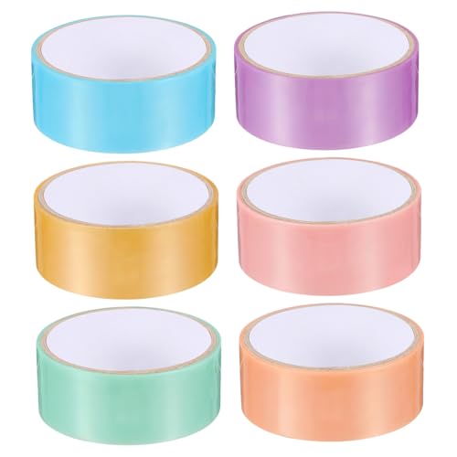 Supvox 6 Rollen Dekoratives Breites Klebeband Bunte DIY Sticky Ball Klebebänder Lustige Klebrige Perlenbänder Selbstklebend Vielseitig für Büro Zuhause und Reisen von Supvox