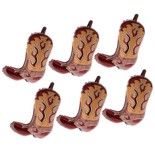Supvox Aufblasbare Westernstiefel-luftballons 6er-pack Western-party-dekorationen Themen-zubehör Supvox Aufblasbare Westernstiefel-luftballons 6er-pack Western-party-dekorationen Themen-zubehör von Supvox