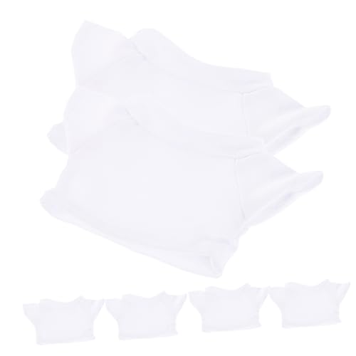 Supvox 6 Stück Bärt-shirt Bären Klein Puppenkleidung Puppenkostümzubehör Plüschige Kleidung Tuch Tragen Puppenkostüm Zartes Puppendekor Baumwolle Weiß von Supvox
