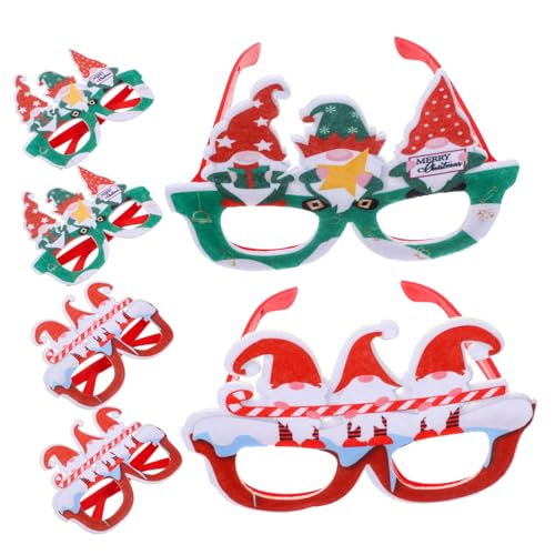 Supvox 6 Stück Brillengestell Für Glitzernde Weihnachtsbrille Weihnachtsbrillendekor Drinnen Lustig Urlaubskostüm Brillen Cocktail Weihnachtsfeier Versorgung Foto -requisiten Plastik von Supvox