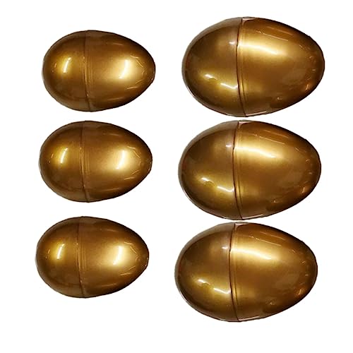 Supvox 6 Stück Goldene Leere Ostereier für Kreative Spielzeuge für Ostern und Dekoration und Ostereiersuche Supvox 6 Stück Goldene Leere Ostereier für Kreative Spielzeuge für Ostern und Dekoration und Ostereiersuche von Supvox