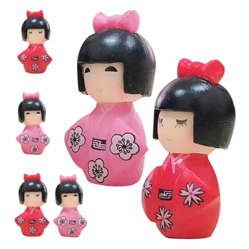Supvox 6 Stück Kimono-Puppe Traditionelle Japanische Kimonopuppe Puppe Im Japanischen Stil Wohnkultur Puppe Mikrolandschaftsdekoration Kimono Im Japanischen Stil Nachttischdekor PVC von Supvox