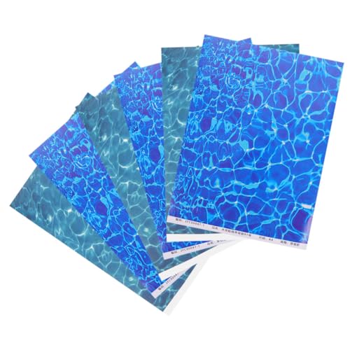 Supvox 6 Stück Papier Mit Simulierter Wasserstruktur Sandtisch, Künstliches Wasser Fake-wasserlandschaftsdekor Künstlicher Bach DIY Landschaft Sandtischwasserbasis Harzhandwerk Plastik von Supvox