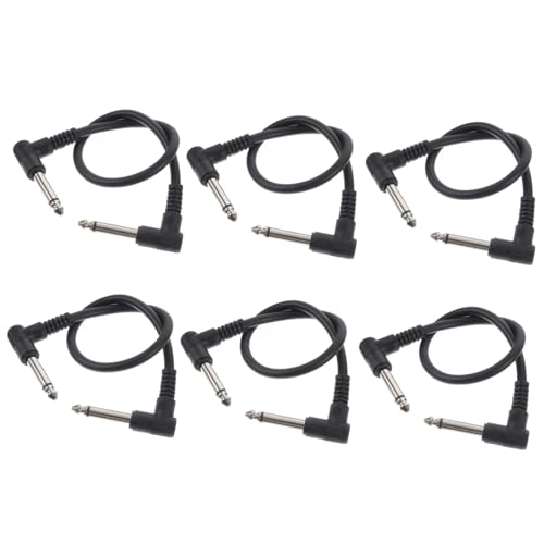 Supvox 6 Stück Teiliges Gitarren Effektkabel Trs Instrumentenkabel Langlebig PVC Hülle für Gitarre Bass Effektpedale Mixer Kompakt und Leicht Transportabel von Supvox