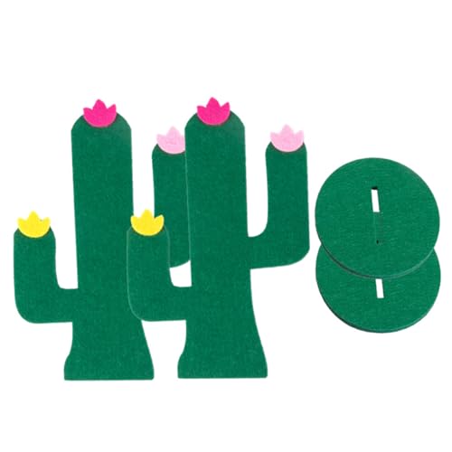 Supvox 6 Stück Teiliges Sommer Filz Tischdeko mit Flamingo Ananas Kaktus Leichte Kreative Desktop Dekoration für Hawaii Party Kinderzimmer Büro Wiederverwendbar Festliche Sommerdeko von Supvox