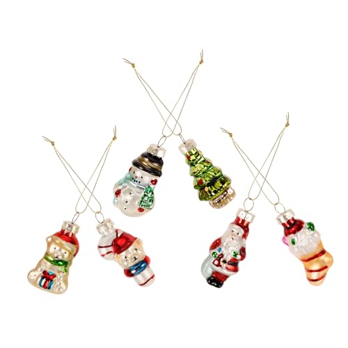 Supvox 6 Stück Weihnachtsdekorationen Weihnachtsschmuck Ornamente Weihnachten Weihnachtsbaum anhänger weihnachtsbaumanhänger Weihnachtsdekore Weihnachtsbaum hängende Dekoration Plastik von Supvox
