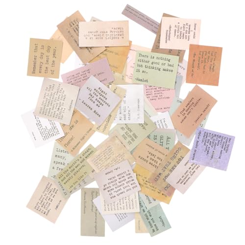 Supvox 60 Stück Teiliges Vintage Scrapbook Sticker mit Inspirierenden Zitaten Selbstklebend für DIY Bastelprojekte Notizbücher Kalender Geschenke und Kreative Dekoration von Supvox