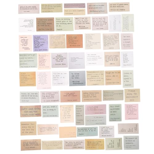 Supvox 60 Stück Vintage Stil DIY Sticker mit Inspirierenden Zitaten Wasserfest Selbstklebend für Journal Scrapbooking und Planer Kreative Aufkleber für Jugendliche und Erwachsene Supvox 60 Stück Vintage Stil DIY Sticker mit Inspirierenden Zitaten Wasserfest Selbstklebend für Journal Scrapbooking und Planer Kreative Aufkleber für Jugendliche und Erwachsene von Supvox