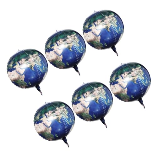 Supvox 6Stücke Erde Themen Luftballons Aus Aluminiumfolie Lustige Party Dekoration Für Geburtstagsfeiern Und Events von Supvox