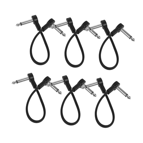 Supvox 6Stücke Gitarreneffektkabel Professionelle Linie für Gitarren und Audiogeräte Plug And Play Design für Klangübertragung Robust und Langlebig von Supvox