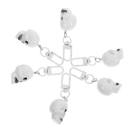 Supvox 6Stücke Skull Schlüsselanhänger Vintage Hängedekoration Für Taschen Und Rucksäcke Halloween Partyzubehör Tragbar Und Leicht Perfektes Für Freunde von Supvox