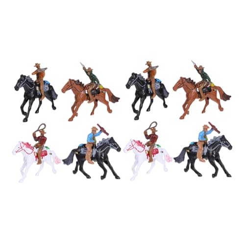 Supvox 8 Stück Cowboy Reiterfiguren Teiliges Detailreiche Sandtischmodelle zur Tischdekoration für DIY Projekte Lernspielzeug für Westliche Sammlerstücke für Kreative von Supvox