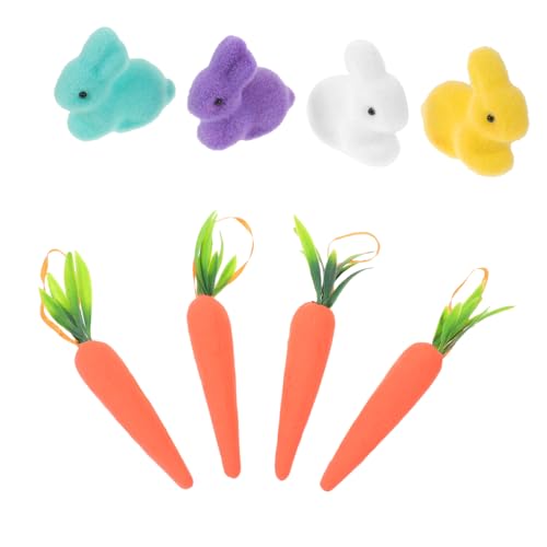 Supvox 8 Stück Osterdeko Set Teilig Hängende Karotten Schaumstoff Hasen für Festliche Dekoration als Tischdeko Garten Accessoire Fotorequisite für Ostern von Supvox