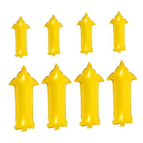 Supvox 8 Stück Pfeilballons Kreative Folienballons Aluminiumfolienballons Pfeilförmige Ballons Geburtstagsballons Partyballons Ballon Requisite Pfeilfolienballons Gelbe Pe von Supvox