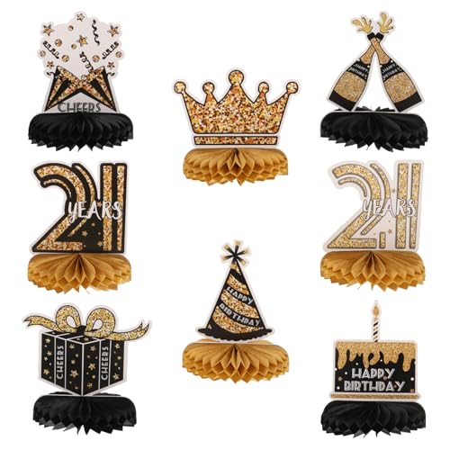 Supvox 8 Stück Wabenball Dekoration Geburtstags Mittelstück Geburtstagsparty Zubehör Happy Birthday Tischdekorationen Waben Tischdekorationen Blau Happy Birthday Dekorationen von Supvox
