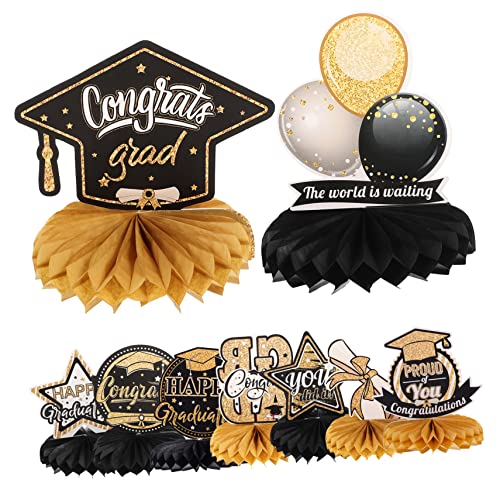 Supvox 9 Stück Abschlussfeier-zubehör Schwarze Und Goldene Abschlussdekorationen Mittelstücke Abgänger Abschluss Tischdekoration Geburtstag Vorschulabschluss Dekorationen Für Papier Black Supvox 9 Stück Abschlussfeier-zubehör Schwarze Und Goldene Abschlussdekorationen Mittelstücke Abgänger Abschluss Tischdekoration Geburtstag Vorschulabschluss Dekorationen Für Papier Black von Supvox
