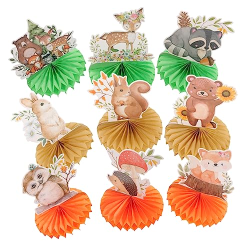 Supvox 9 Stück Tierparty Ornamente Kindergarten Hochzeit Bienenwabe Dekorationen Waldwaben-Mittelstücke Dessert Wabenzentrum Wabenornamente 350 g weißer Karton Supvox 9 Stück Tierparty Ornamente Kindergarten Hochzeit Bienenwabe Dekorationen Waldwaben-Mittelstücke Dessert Wabenzentrum Wabenornamente 350 g weißer Karton von Supvox