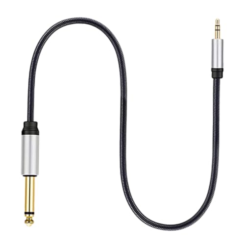 Supvox Audio Kabel Verlängerungskabel Gitarre Professional Dual 1/8 bis 1/4 Audiokabel Kabel Stecker auf Stecker Stecker-zu-Stecker-Kabel Stereokabel Gummi Black von Supvox