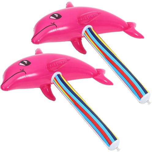 Supvox Aufblasbarer Delphin-Stick 2 Stück Aufblasbarer Delphin-Hämmer Spielzeug Tier-Ballons-Stick Aufblasspielzeug Cheerleading-Sticks Für Kinder von Supvox