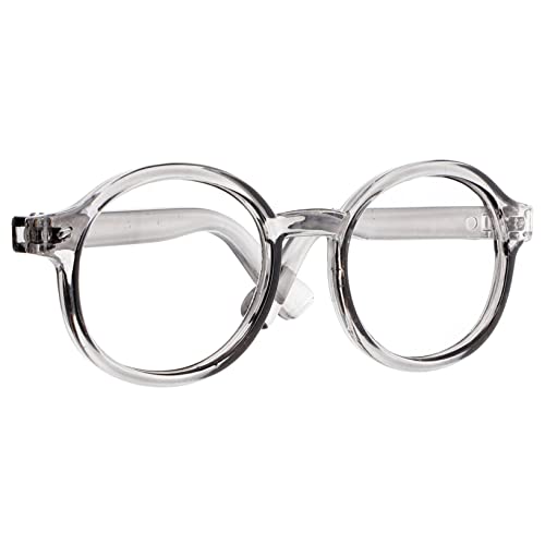 Supvox Brillenpuppe Brillen für Puppen Gläser Puppenbrille realistisch Kleid Rosa Brillenrequisiten zum Anziehen Brille Brillengestelle auffälliges Brillenspielzeug Plastik Grau von Supvox