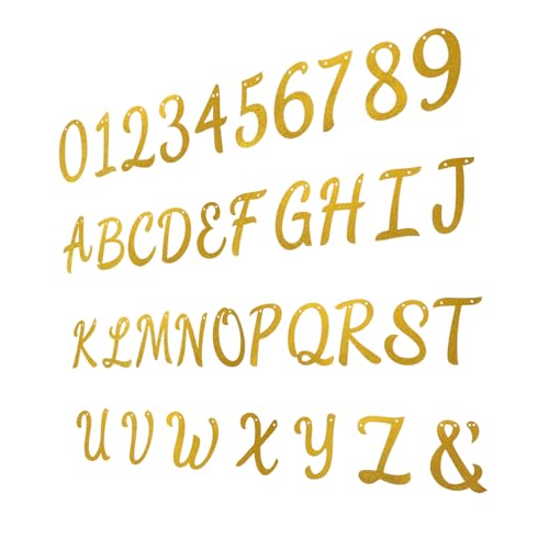 Supvox Glitzerpuder Dekoration Goldene Buchstaben Für Die Wand DIY Geburtstagsetiketten Goldene Glitzerbuchstaben Geburtstagsparty Dekoration Glitzerzahl Partyzubehör von Supvox
