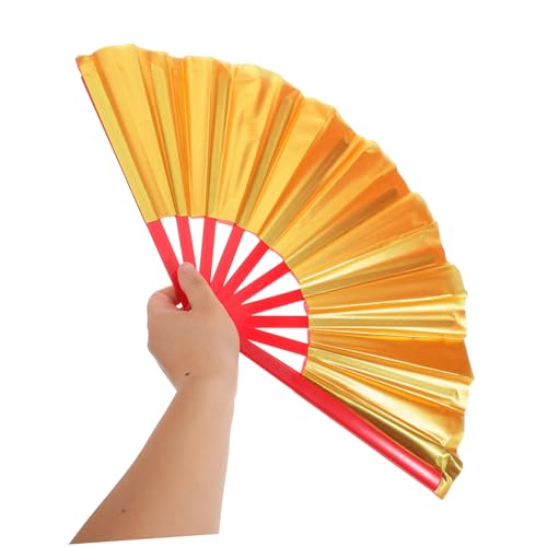 Supvox Großer Faltbarer Handfächer Tai Chi Fan aus Stabilem Kunststoff Leichter Chinesischer Tanzfächer für Performance Party Fotografie und Sommer Beidseitig Rot Gold Supvox Großer Faltbarer Handfächer Tai Chi Fan aus Stabilem Kunststoff Leichter Chinesischer Tanzfächer für Performance Party Fotografie und Sommer Beidseitig Rot Gold von Supvox